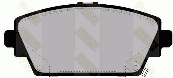 BRAKE ENGINEERING Комплект тормозных колодок, дисковый тормоз PA1341